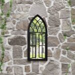 Miroir de jardin Noir 70x30 cm Fer pour utilisation extérieure