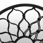 Miroir de jardin Noir 40x3 cm Fer Rond utilisation extérieure – Image 3