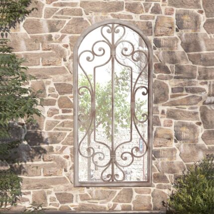 Miroir de jardin Sable 100x45cm Fer pour utilisation extérieure