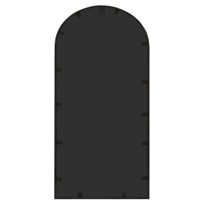 Miroir de jardin Noir 70x30 cm Fer pour utilisation extérieure – Image 2