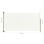 Auvent latéral rétractable de patio 160x300 cm Crème – Image 6