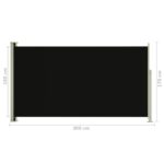 Auvent latéral rétractable de patio 170x300 cm Noir – Image 6