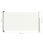 Auvent latéral rétractable de patio 170x300 cm Crème – Image 6