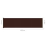 Auvent latéral rétractable de patio 160x600 cm Marron – Image 6