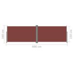 Auvent latéral rétractable Marron 160x600 cm – Image 6