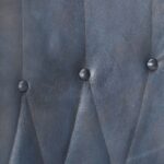 Chaise à oreilles Gris Cuir véritable – Image 5