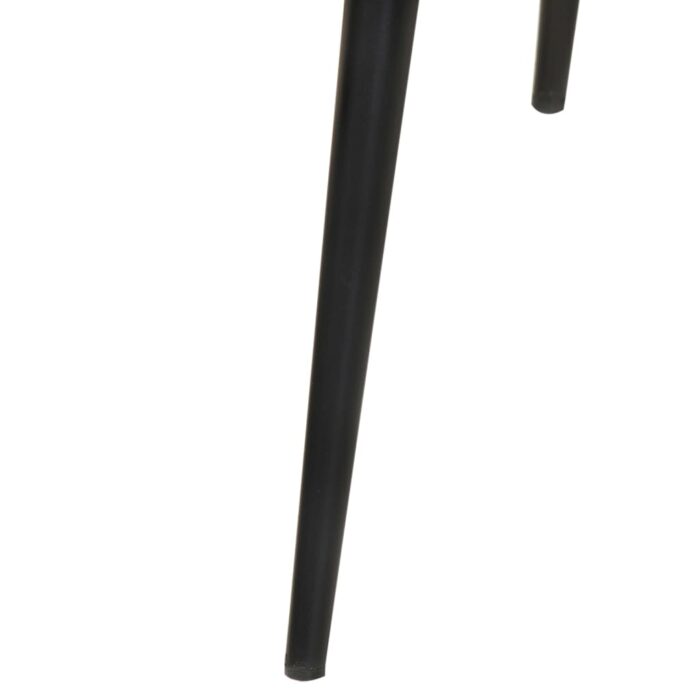 Chaise à oreilles Gris Cuir véritable – Image 6