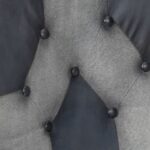 Chaise à oreilles Gris Cuir véritable – Image 5