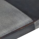 Chaise à oreilles Gris Cuir véritable – Image 6