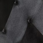 Chaise à oreilles Noir et gris Cuir véritable – Image 6