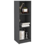 Bibliothèque/Séparateur de pièce gris 36x33x110 cm pin massif – Image 2