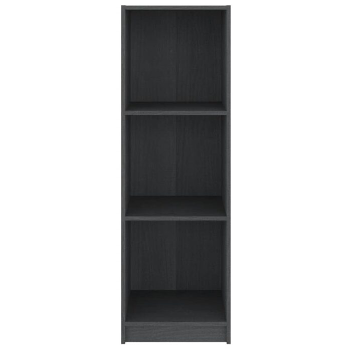 Bibliothèque/Séparateur de pièce gris 36x33x110 cm pin massif – Image 4
