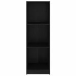 Bibliothèque/Séparateur de pièce Noir 36x33x110 cm Pin massif – Image 4