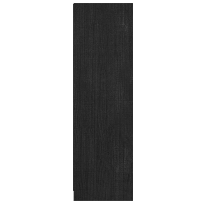 Bibliothèque/Séparateur de pièce Noir 36x33x110 cm Pin massif – Image 5
