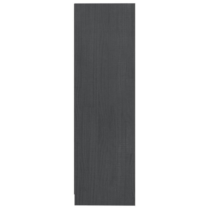 Bibliothèque Gris 70x33x110 cm Bois de pin massif – Image 5