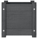 Jardinières d'extérieur 2 pcs Gris 31x31x31 cm Bois de pin – Image 4