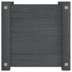 Jardinières d'extérieur 2 pcs Gris 31x31x31 cm Bois de pin – Image 5
