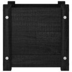 Jardinière d'extérieur Noir 31x31x31 cm Bois de pin massif – Image 3