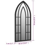 Miroir Noir 70x30 cm Fer pour utilisation à l'intérieur – Image 4
