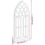 Miroir Sable 70x30 cm Fer pour utilisation à l'intérieur – Image 4