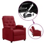 Fauteuil Rouge bordeaux Tissu