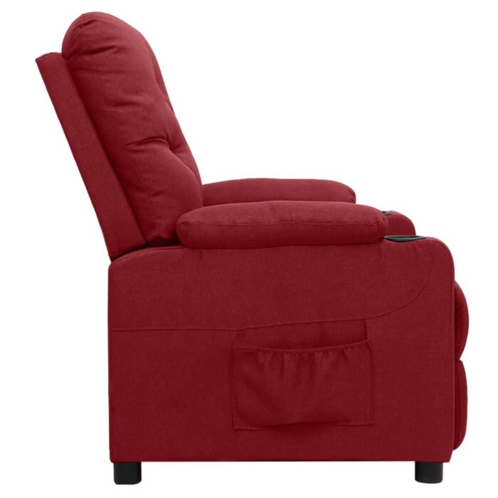 Fauteuil Rouge bordeaux Tissu – Image 3