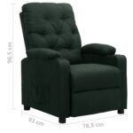 Fauteuil Vert foncé Tissu – Image 11