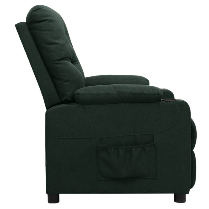 Fauteuil Vert foncé Tissu – Image 3
