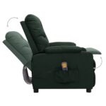 Fauteuil de massage Vert foncé Tissu – Image 5