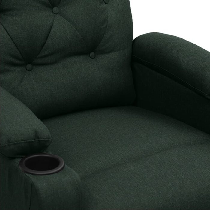Fauteuil de massage Vert foncé Tissu – Image 6