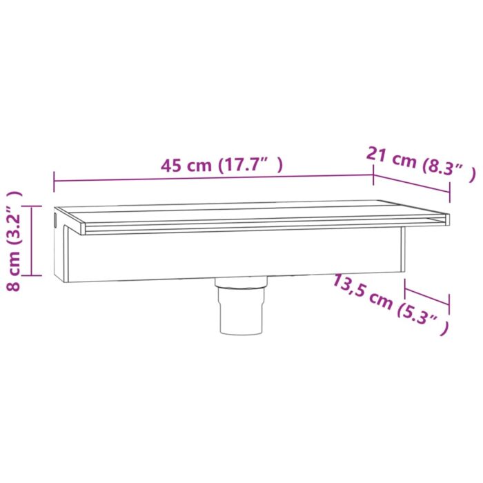 Déversoir pour cascade avec LED RVB Acrylique 45 cm – Image 10