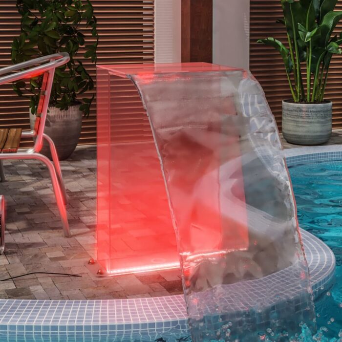 Fontaine de piscine avec LED RVB Acrylique 51 cm – Image 3