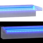 Déversoir pour cascade avec LED RVB Inox 45 cm – Image 5