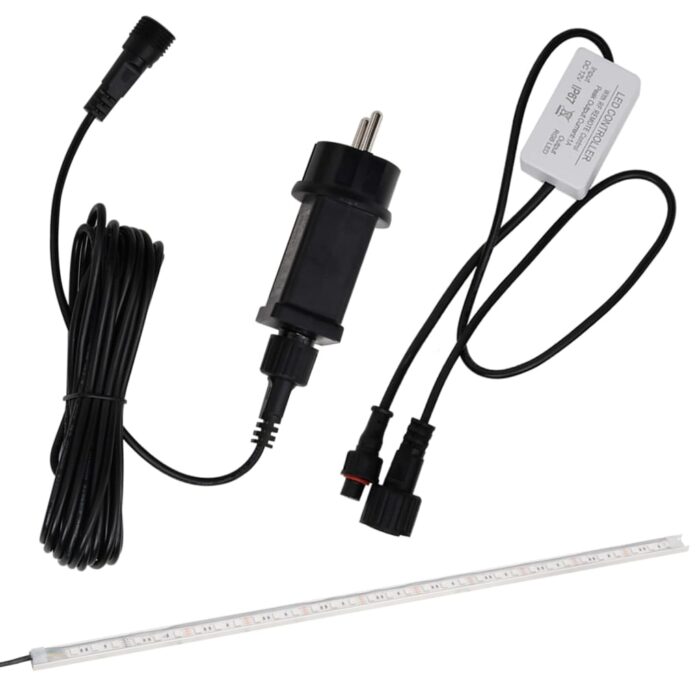 Déversoir pour cascade avec LED RVB Inox 45 cm – Image 9