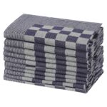 Serviettes de cuisine 50 pcs bleu et blanc 50x70 cm coton – Image 2