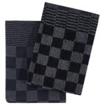 Ensemble de serviettes 10 pcs noir et gris coton – Image 5