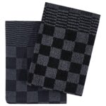 Ensemble de serviettes 20 pcs noir et gris coton – Image 5