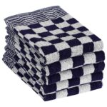 Ensemble de serviettes 10 pcs bleu et blanc coton – Image 2
