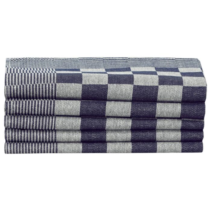 Ensemble de serviettes 10 pcs bleu et blanc coton – Image 3