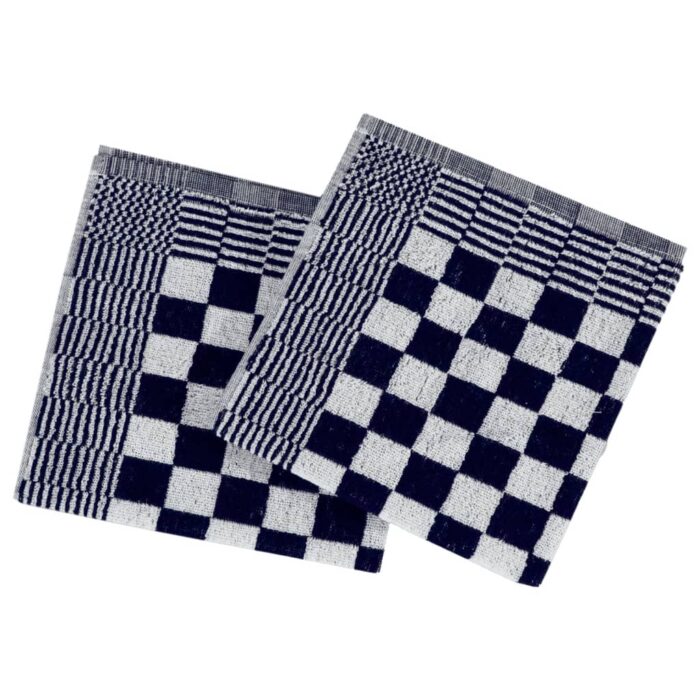 Ensemble de serviettes 10 pcs bleu et blanc coton – Image 5
