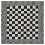 Ensemble de serviettes 20 pcs noir et blanc coton – Image 8