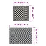 Ensemble de serviettes 20 pcs noir et blanc coton – Image 9