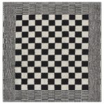 Ensemble de serviettes 50 pcs noir et blanc coton – Image 8