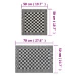 Ensemble de serviettes 50 pcs noir et blanc coton – Image 9