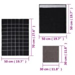 Ensemble de serviettes 12 pcs noir coton – Image 11