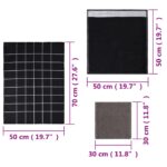 Ensemble de serviettes 12 pcs noir coton – Image 12