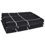 Ensemble de serviettes 12 pcs noir coton – Image 3