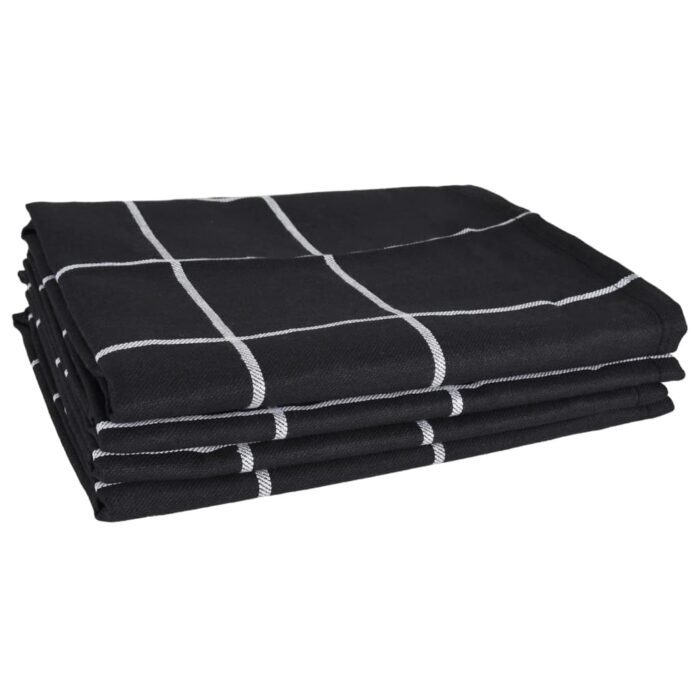 Ensemble de serviettes 12 pcs noir coton – Image 3