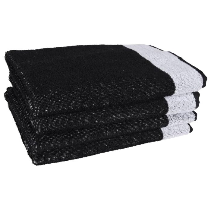 Ensemble de serviettes 12 pcs noir coton – Image 4