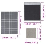 Ensemble de serviettes 12 pcs gris coton – Image 11